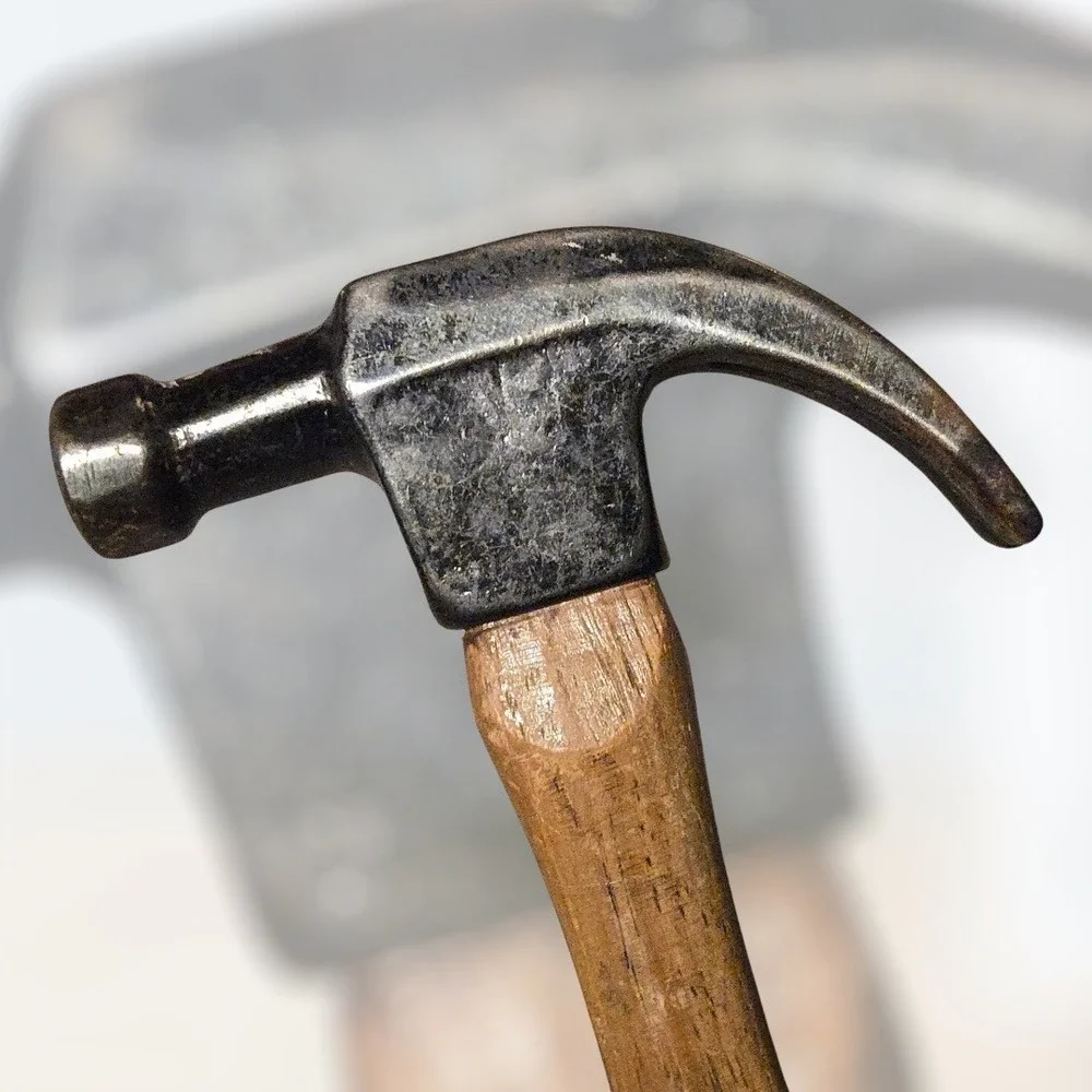 VTG Jim Dandy True Temper 12in Claw Hammer Black Steel Wood Handle USA‎ Patina